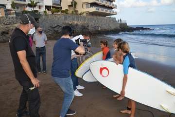 Grabación del reportaje del programa Buenas Tardes Canarias/TA.